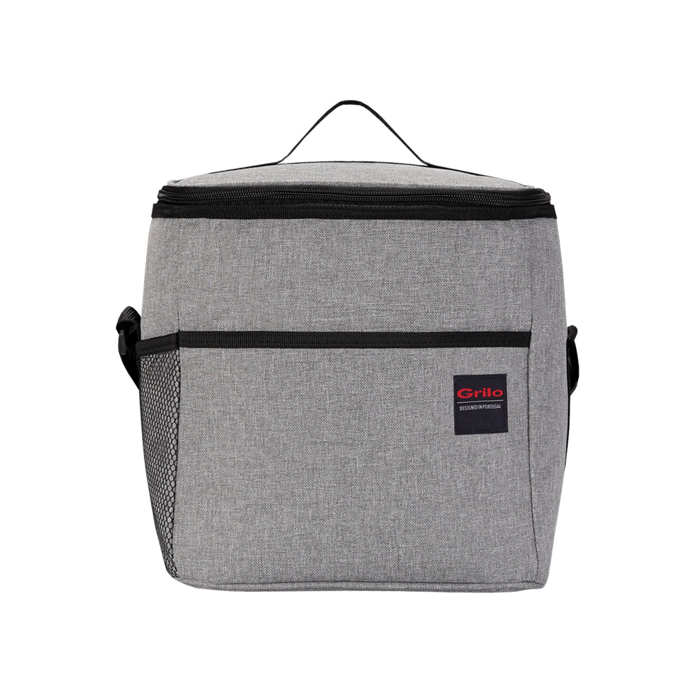 Mala Térmica Cinza/Preto 12L - 26x18x27 cm