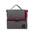 Bolsa Térmica Cinza/Vermelho 8L - 24x18x23 cm