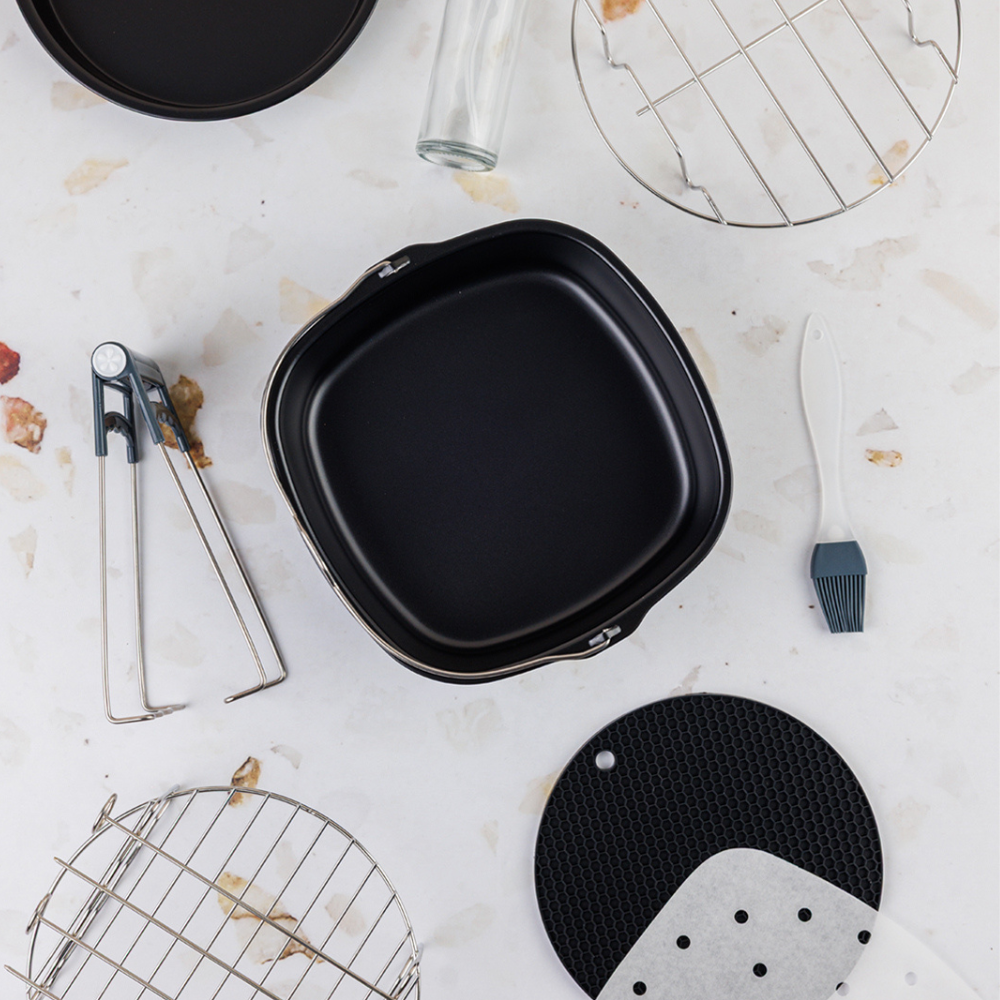 Forma de Papel Quadrada para Air Fryer 20x20 cm - 50 Unidades