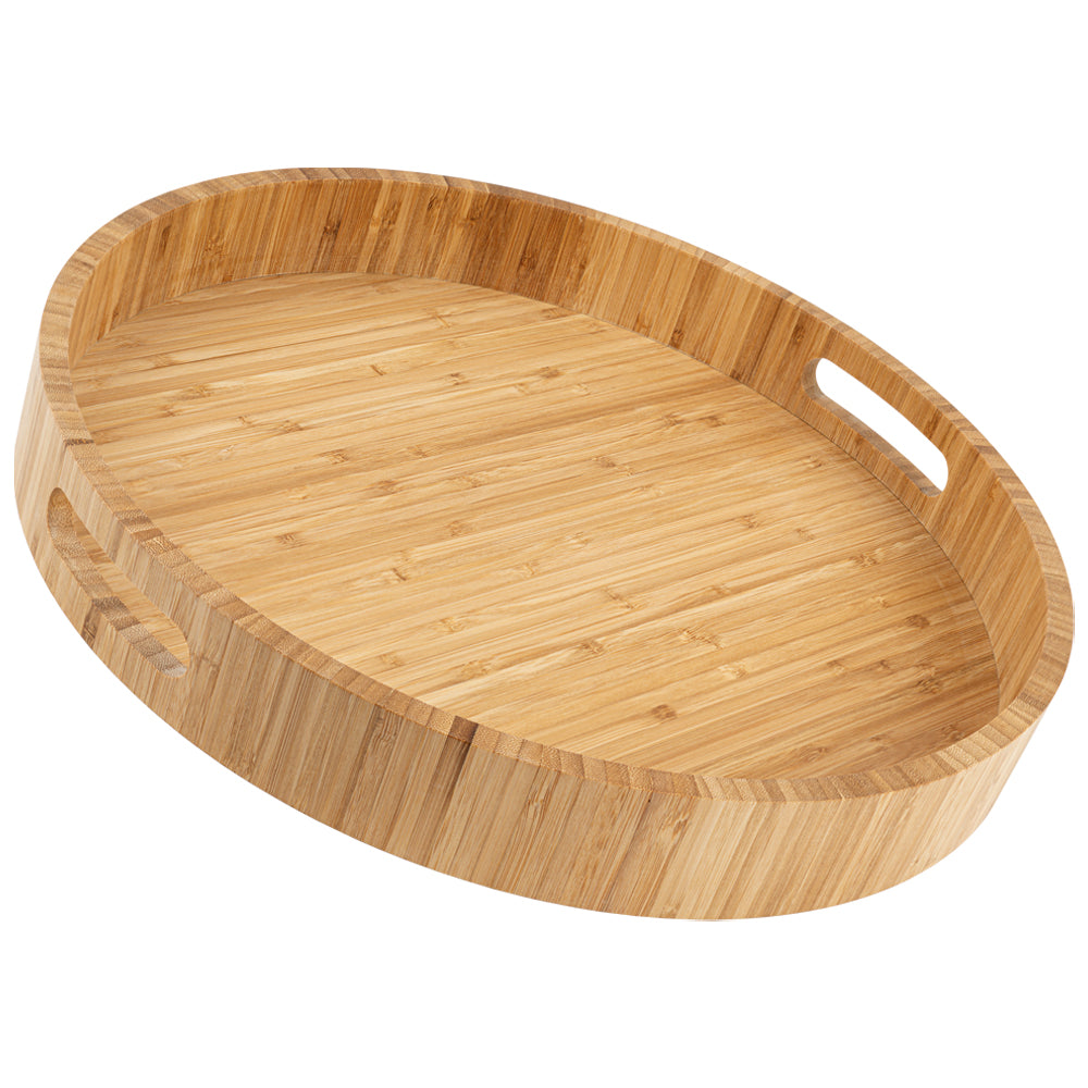Tabuleiro de Servir em Madeira de Bambu Ø39 cm