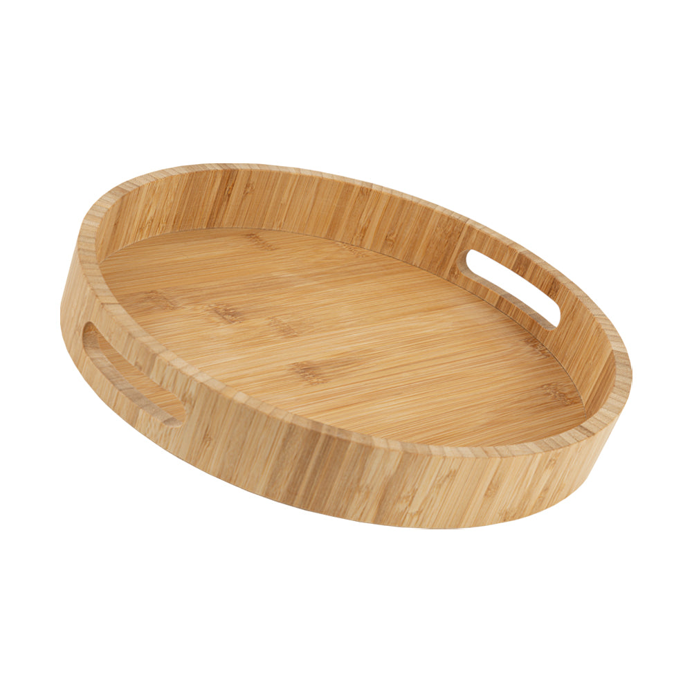 Tabuleiro de Servir em Madeira de Bambu Ø32 cm
