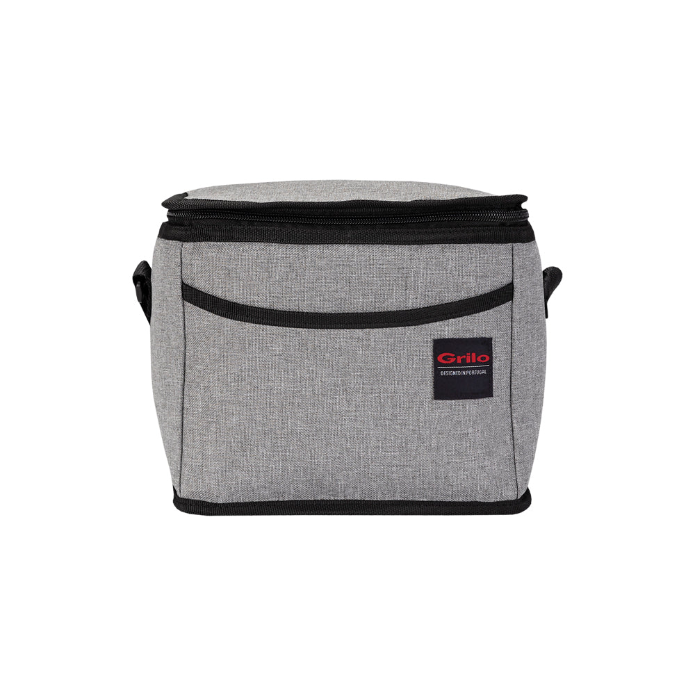Bolsa Térmica Cinza/Preto 8L - 24x17x20 cm