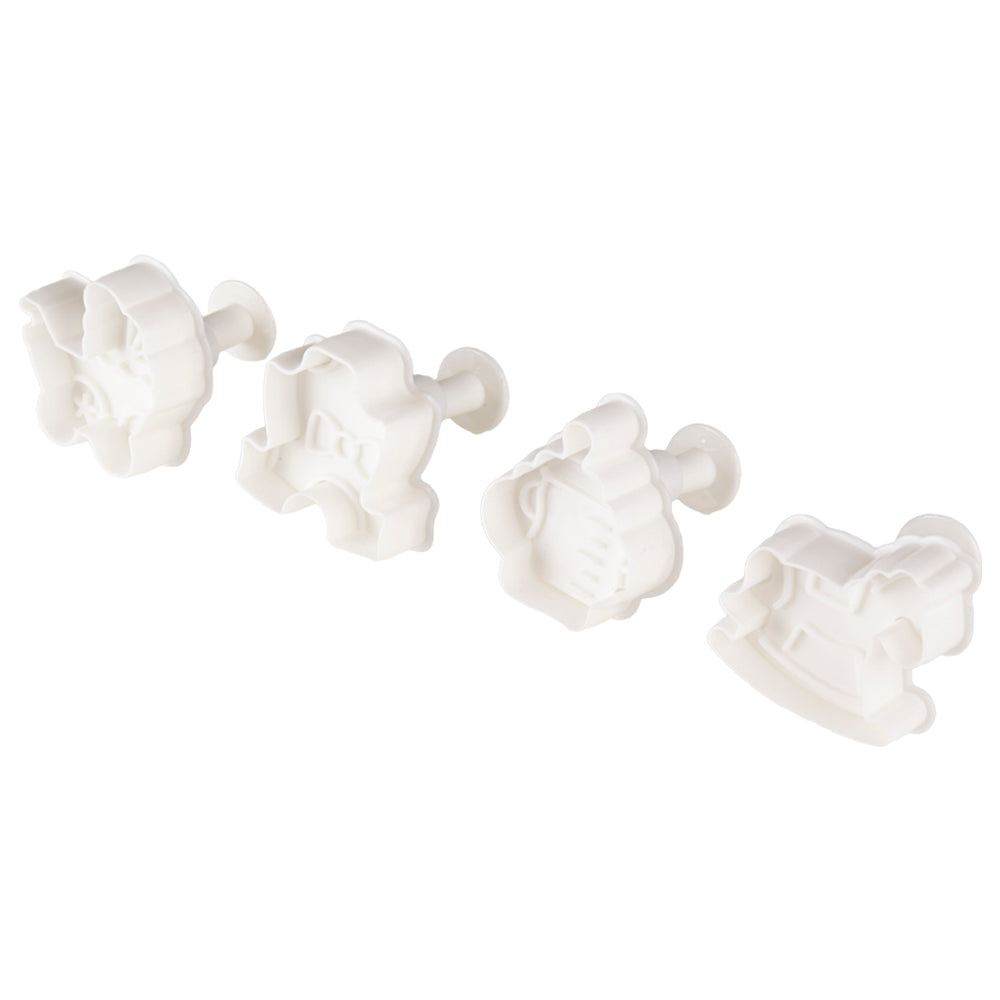 Pack de 4 Cortantes com Ejetor e Carimbo - Bebé