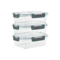 Conjunto de 3 Caixas Herméticas de Vidro - 1000 ml