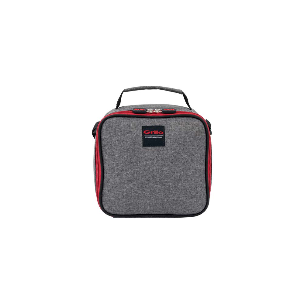 Bolsa Térmica Cinza/Vermelho 3.5L - 20x10x20 cm
