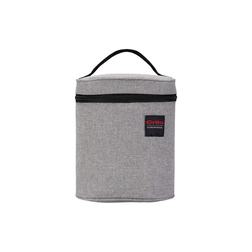 Bolsa Térmica Cinza/Preto 4L - 19x11x22 cm