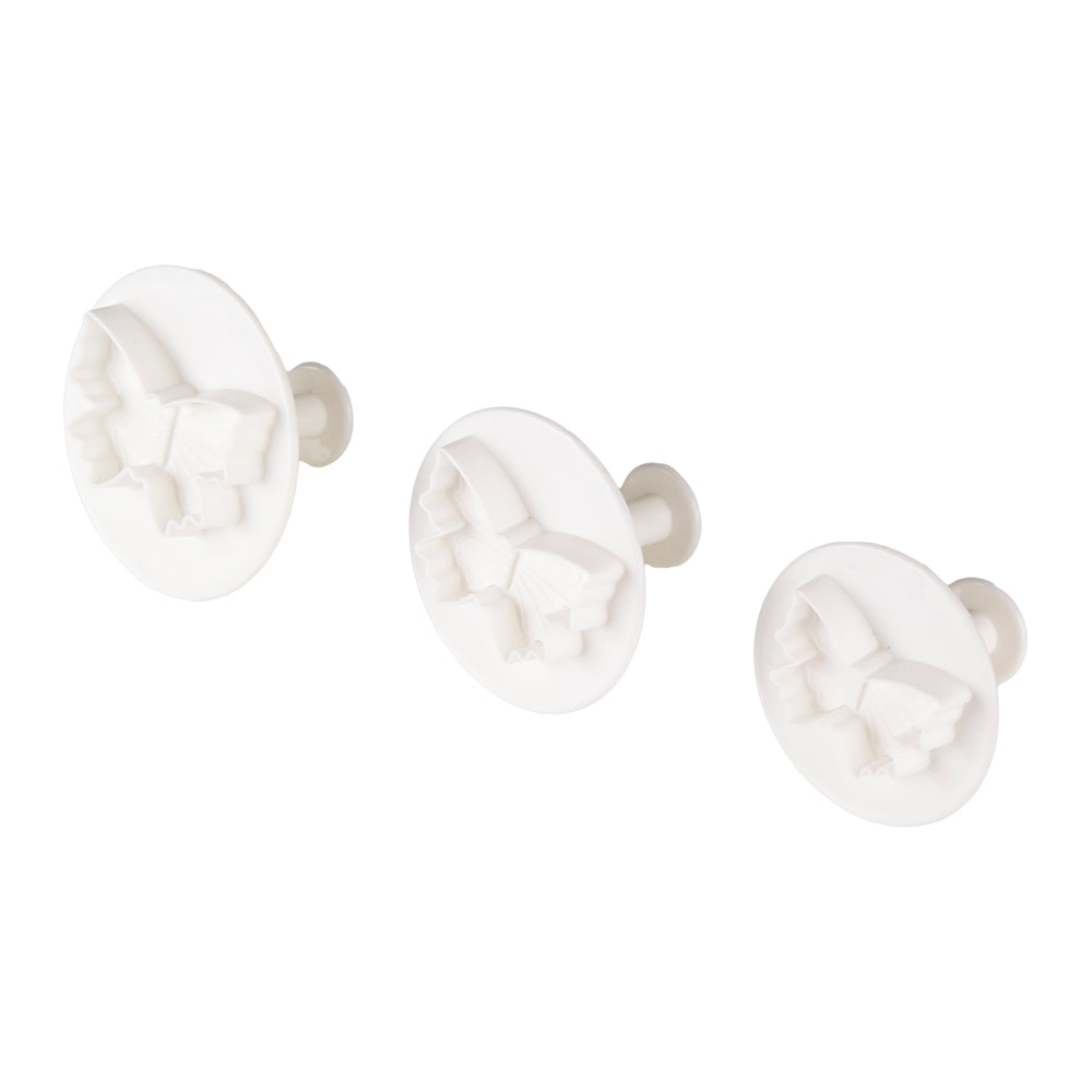 Pack de 3 Cortantes com Ejetor e Carimbo - Borboleta