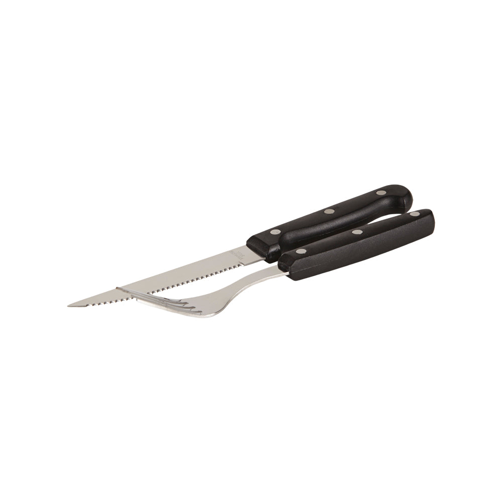 Conjunto Garfo e Faca Serrilhada para Churrasco