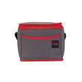 Bolsa Térmica Cinza/Vermelho 8L - 24x17x20 cm