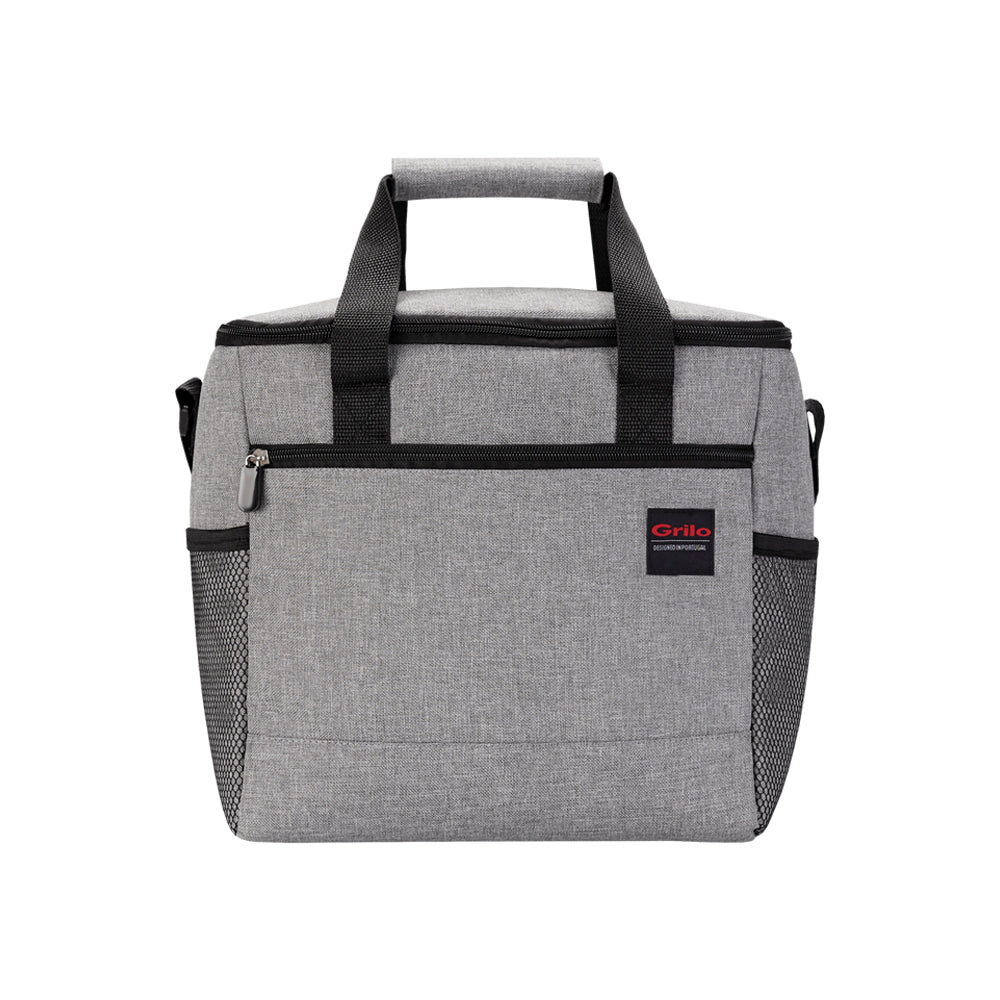 Mala Térmica Cinza/Preto 15L - 31x19x30 cm