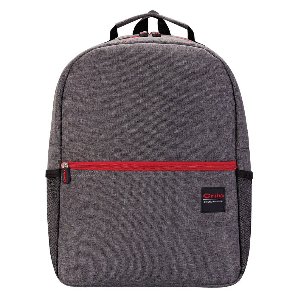 Mochila Térmica Cinza/Vermelho 18L - 30x15x41 cm