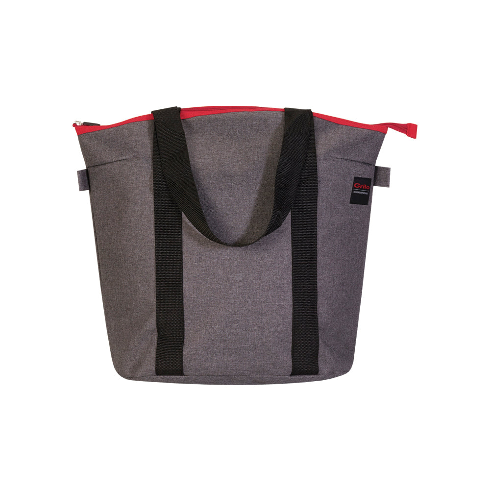 Mala Térmica Cinza/Vermelho 20L - 35x22x40 cm