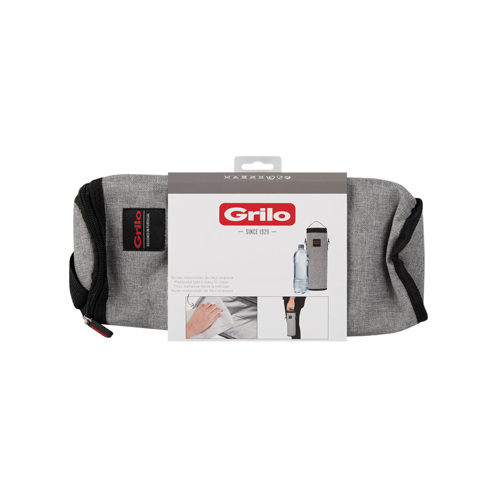Bolsa Térmica Cinza/Preto 1.5L - 12x12x34 cm