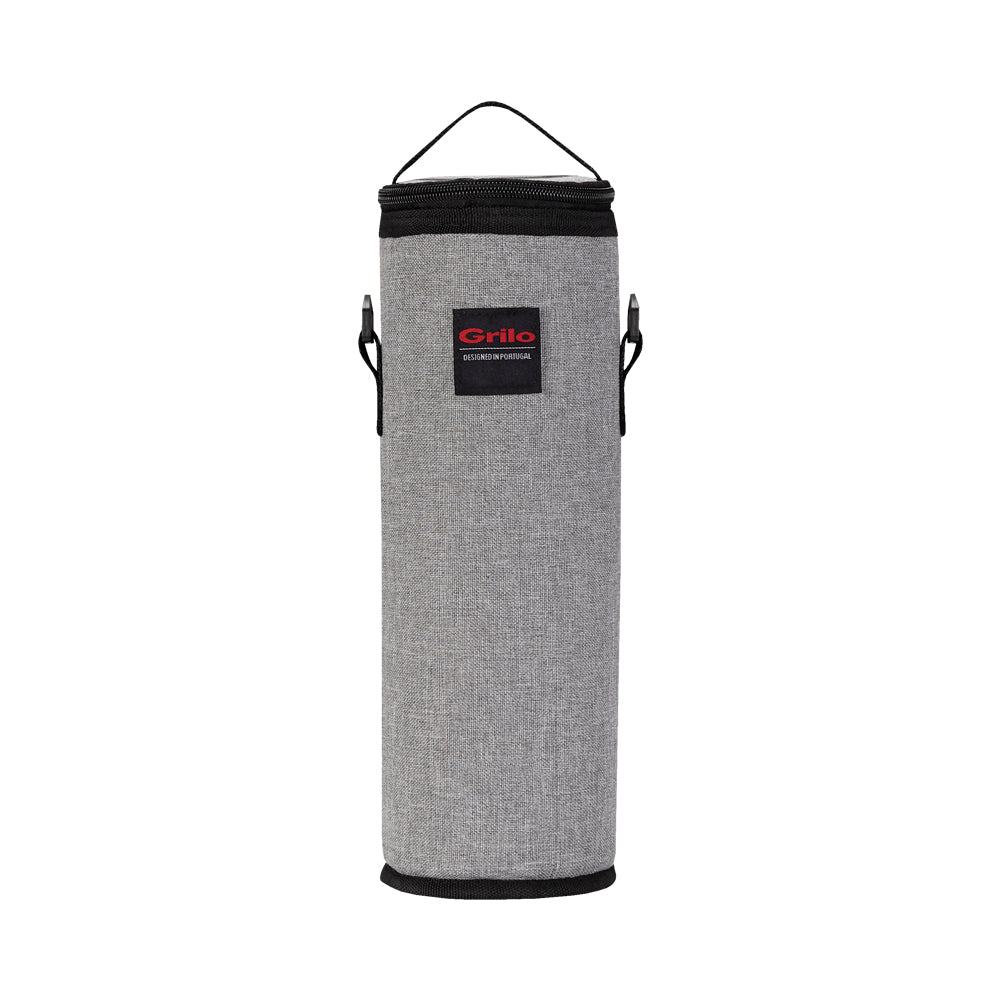 Bolsa Térmica Cinza/Preto 1.5L - 12x12x34 cm