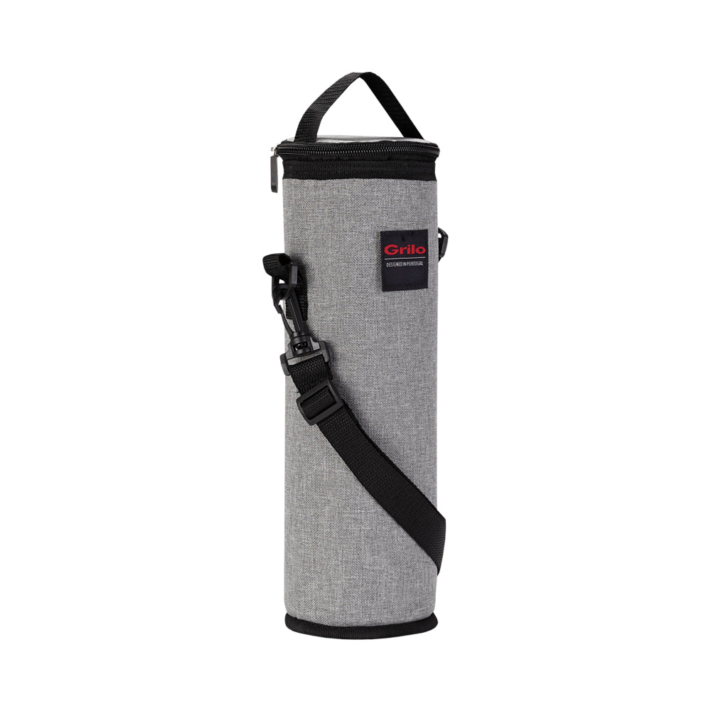 Bolsa Térmica Cinza/Preto 1.5L - 12x12x34 cm