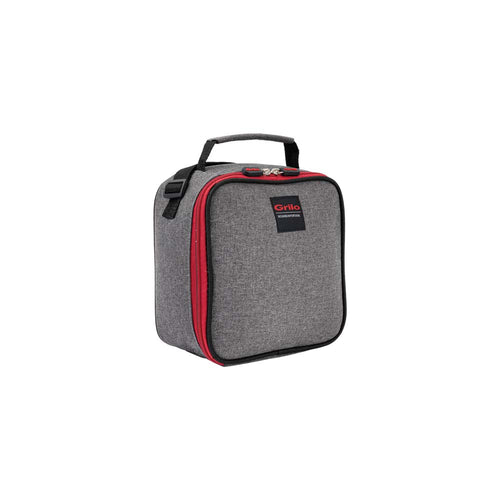 Bolsa Térmica Cinza/Vermelho 3.5L - 20x10x20 cm