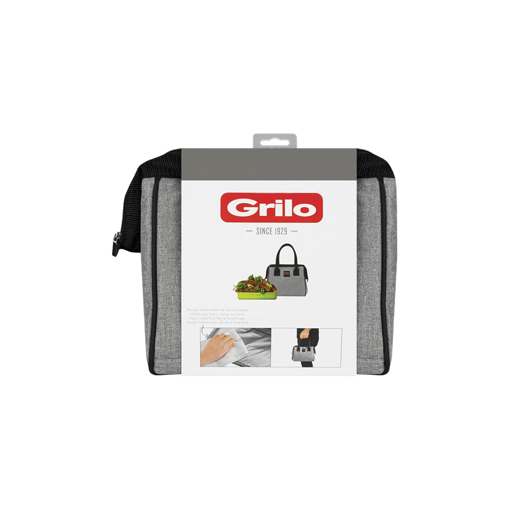Bolsa Térmica Cinza/Preto 4.5L - 23x19.5x22 cm