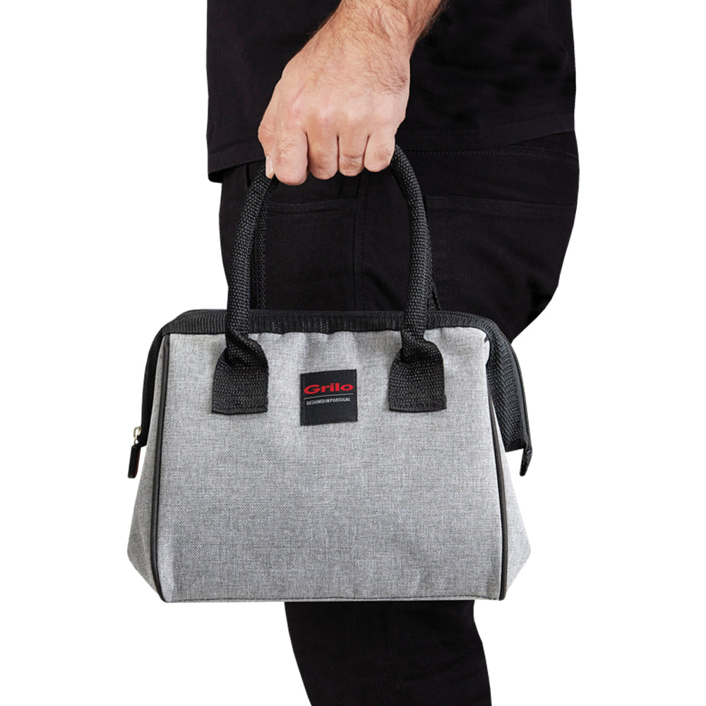 Bolsa Térmica Cinza/Preto 4.5L - 23x19.5x22 cm