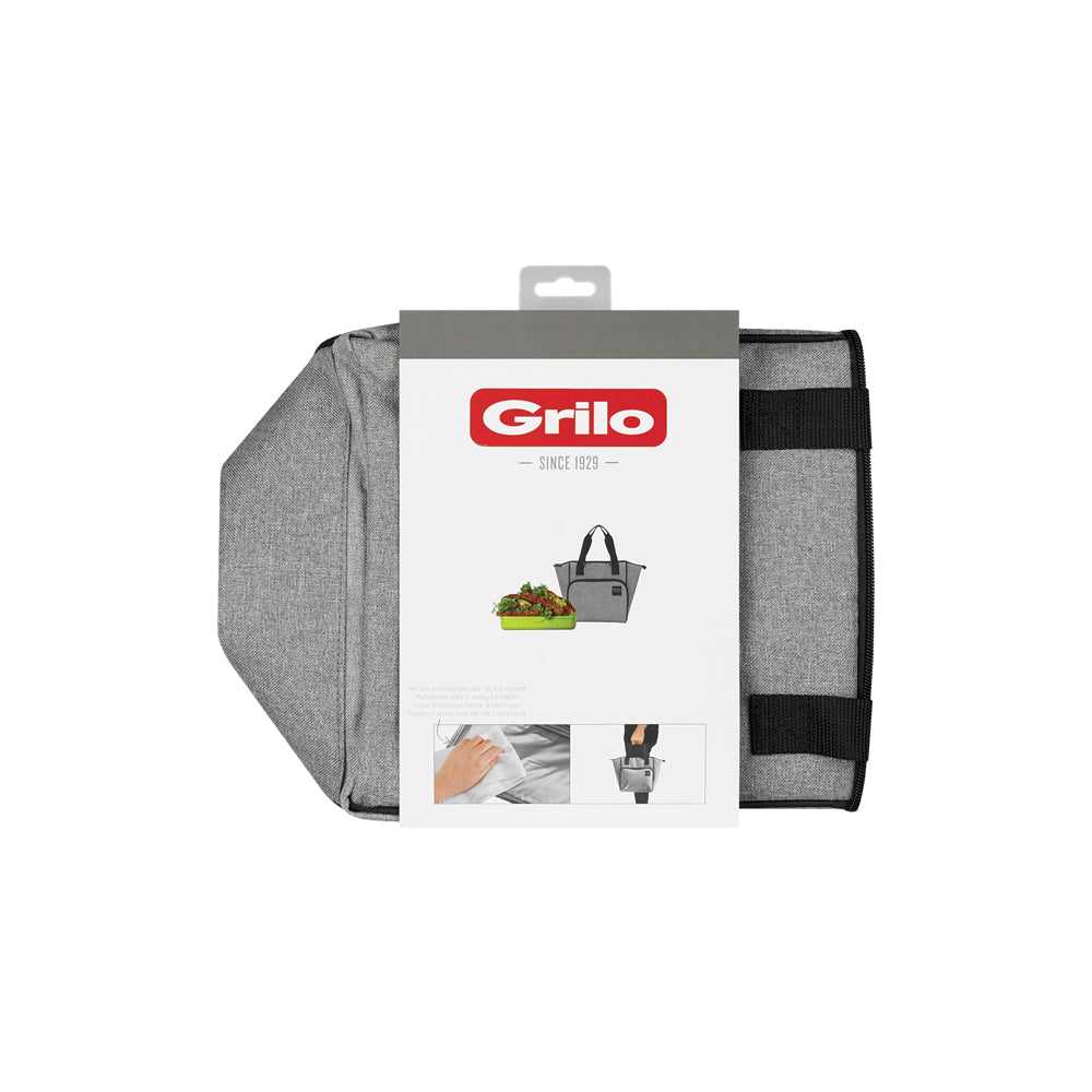 Bolsa Térmica Cinza/Preto 4L - 24x15x26 cm