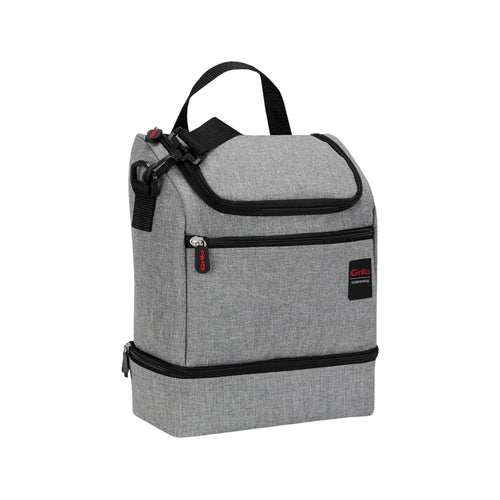 Bolsa Térmica Cinza/Preto 5L - 24x12x29 cm