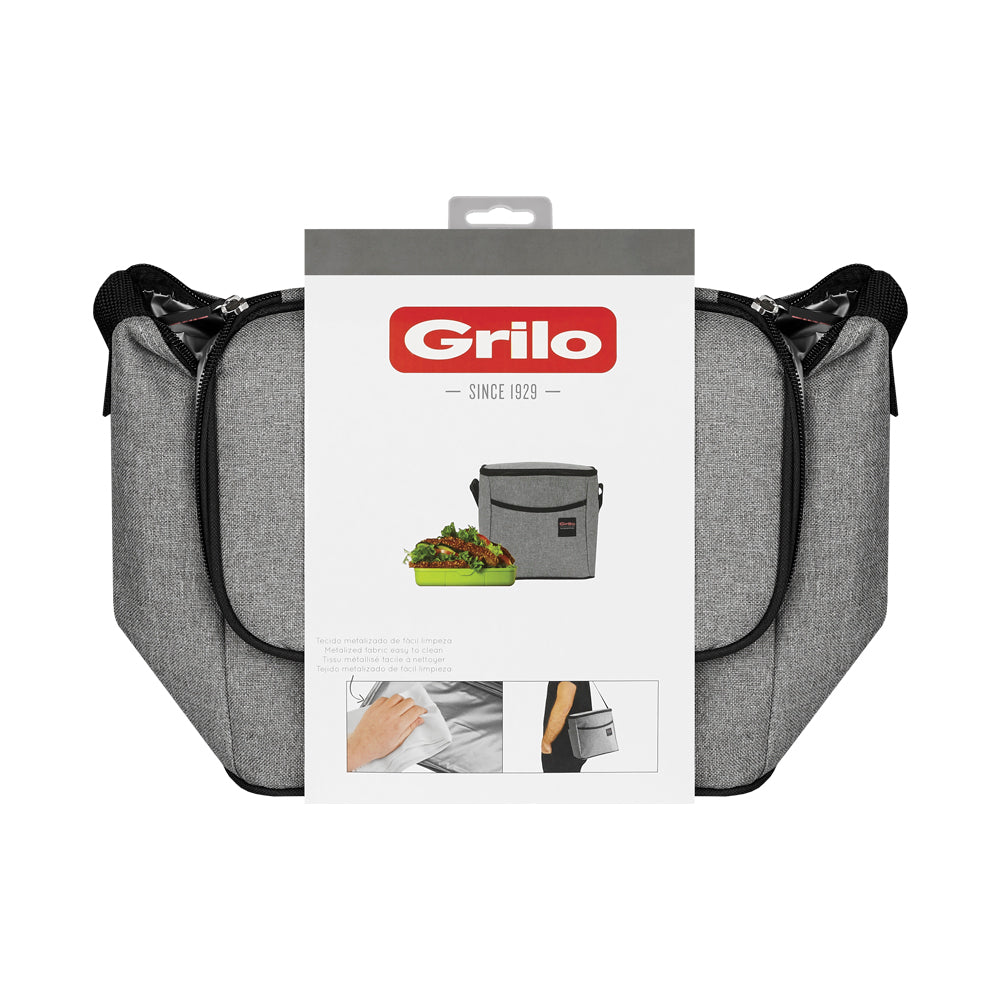 Bolsa Térmica Cinza/Preto 7.5L - 23x15.5x22.5 cm
