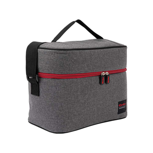 Bolsa Térmica Cinza/Vermelho 9L - 26x16x23 cm