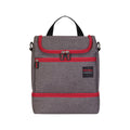 Bolsa Térmica Cinza/Vermelho 5L - 24x12x29 cm