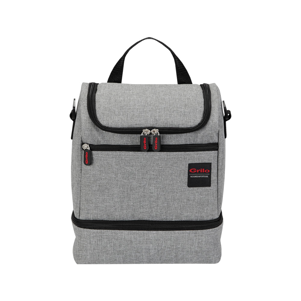 Bolsa Térmica Cinza/Preto 5L - 24x12x29 cm