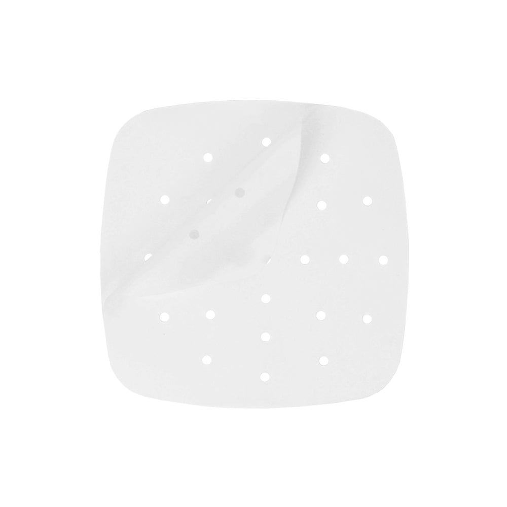 Papel Perfurado Quadrado para Air Fryer 20x20 cm - 50 Unidades