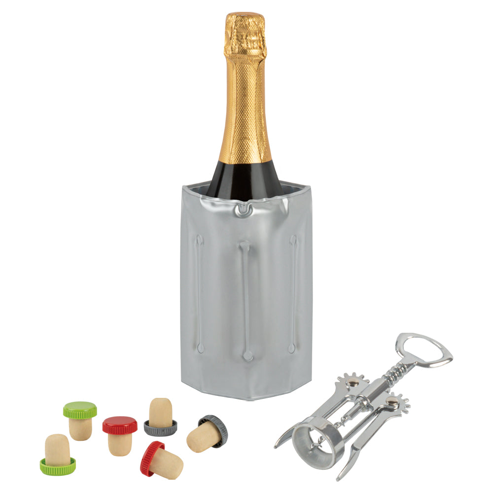Conjunto Manga Refrigeradora com Saca-Rolhas e 6 Rolhas - Pratic
