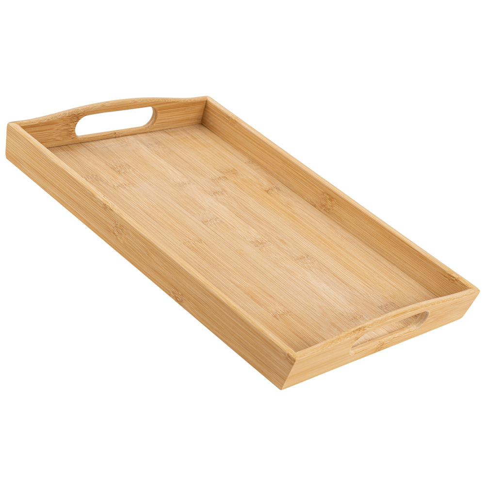 Tabuleiro de Servir em Madeira de Bambu 39x25 cm