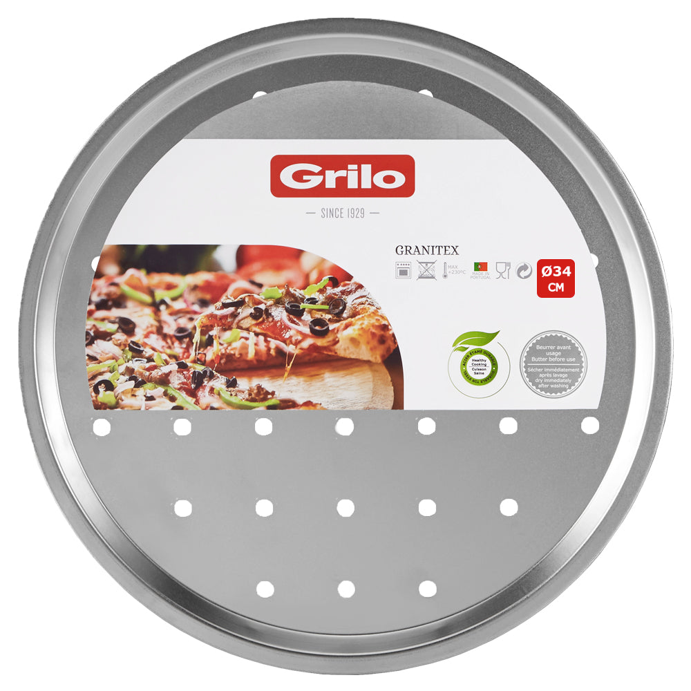 Forma de Pizza Perfurada Granitex Ø34 cm
