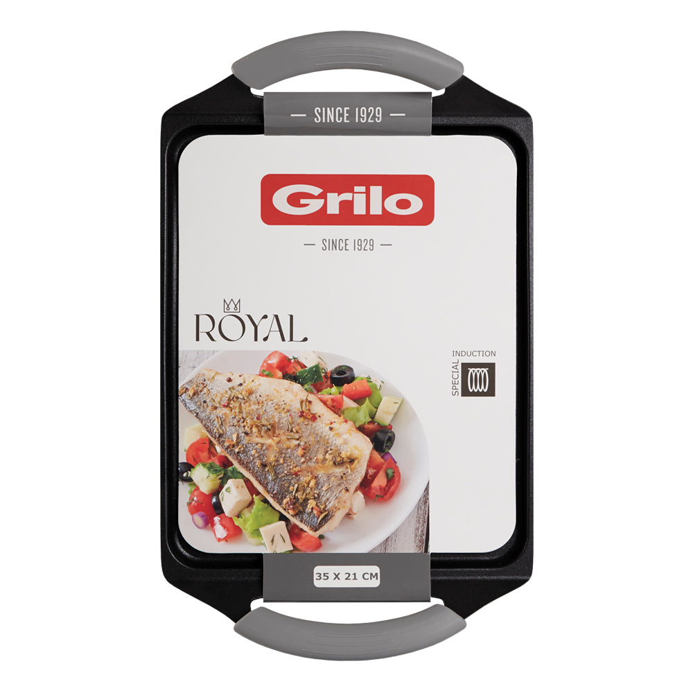 Grelhador Retangular Ondulado Royal 35x21 cm