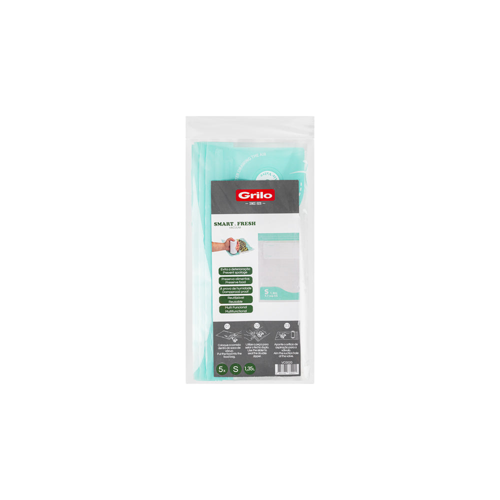 Saco de Vácuo Tamanho S - 1,35L - 5 Unidades