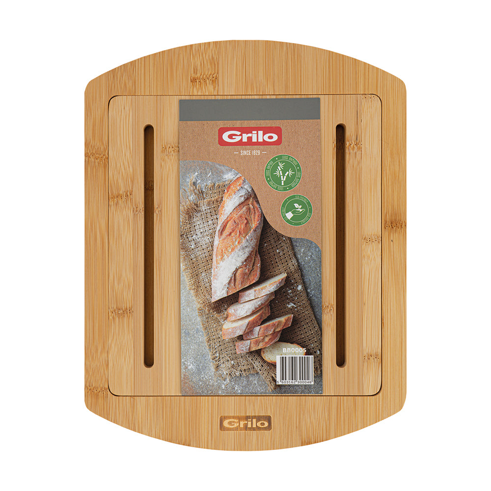Tábua de Cortar Pão em Madeira de Bambu 25x32 cm