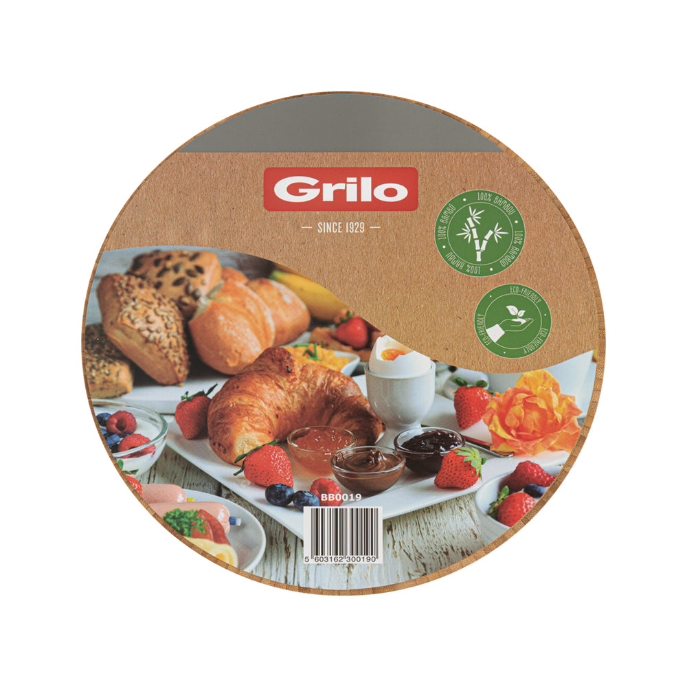 Tabuleiro de Servir em Madeira de Bambu Ø32 cm